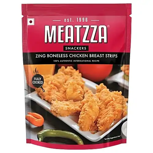 Meatzza Zing Boneless Chicken Breast Strips, 500 g